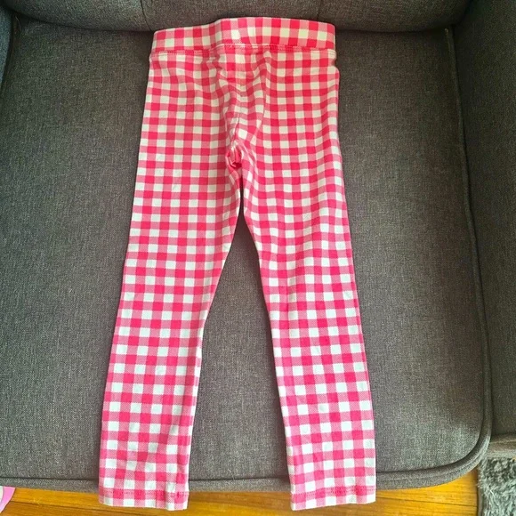 EUC Jcrew Crewcuts pink gingham leggings - Picture 3 of 4